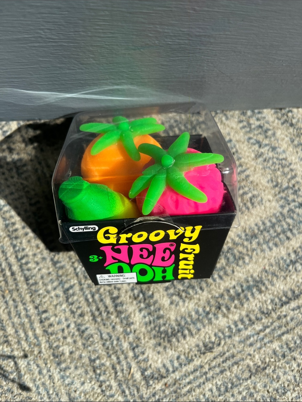 NeeDoh Groovy Fruit Stress Toy Set - Strawberry, orange and banana